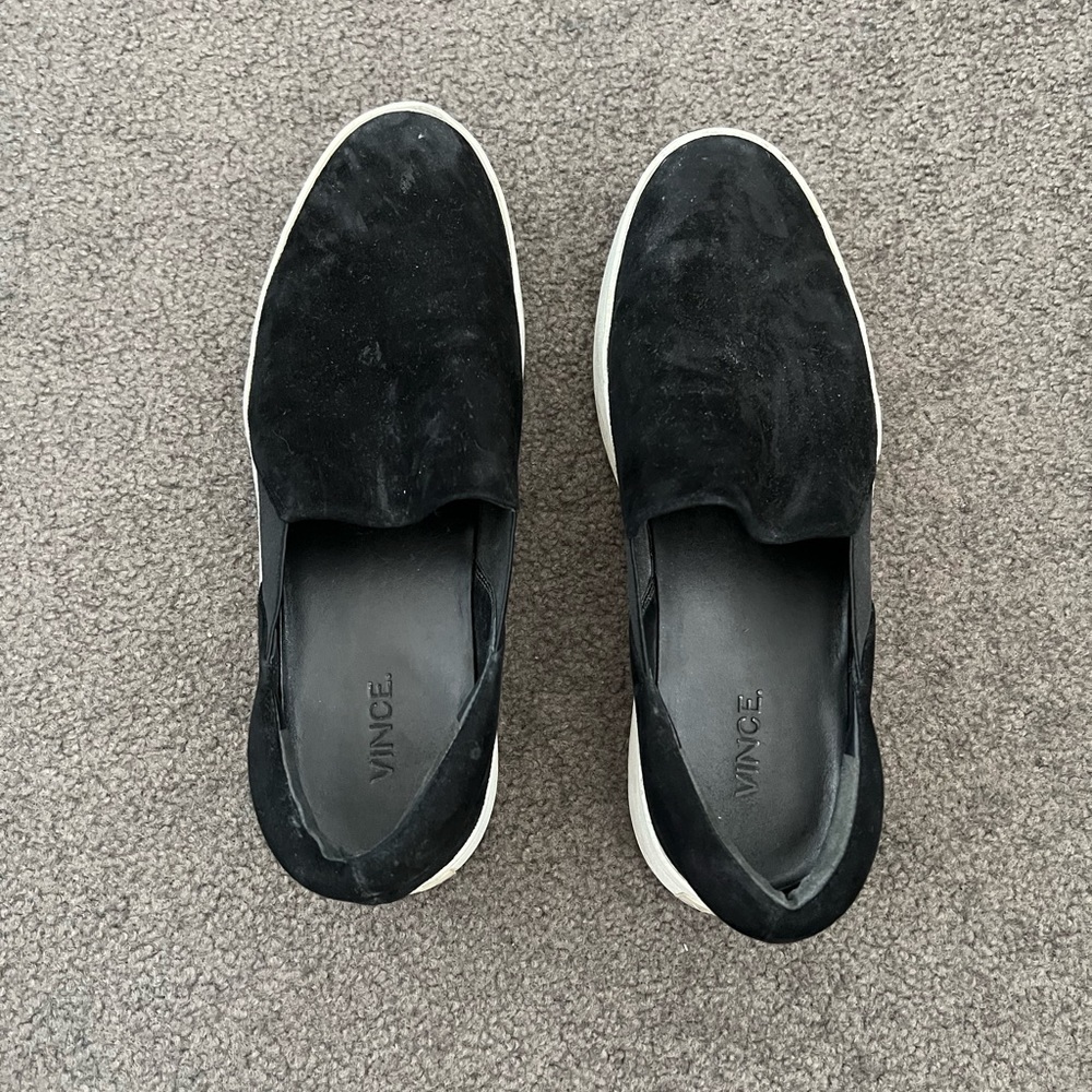Vince Black Warren Platform Slip On 8.5 - image 6